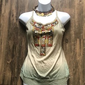 💋Bohemian Ombre Beaded Top